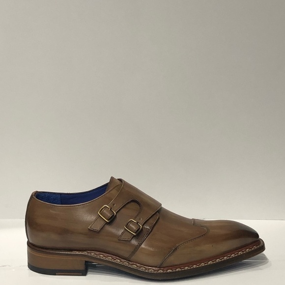 Emilio Franco shoes double monk strap taupe 9 - Picture 2 of 5